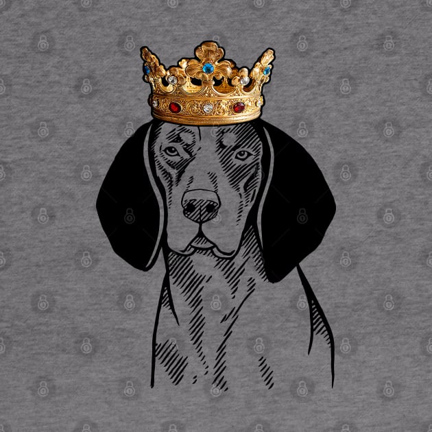 Bluetick Coonhound Dog King Queen Wearing Crown by millersye